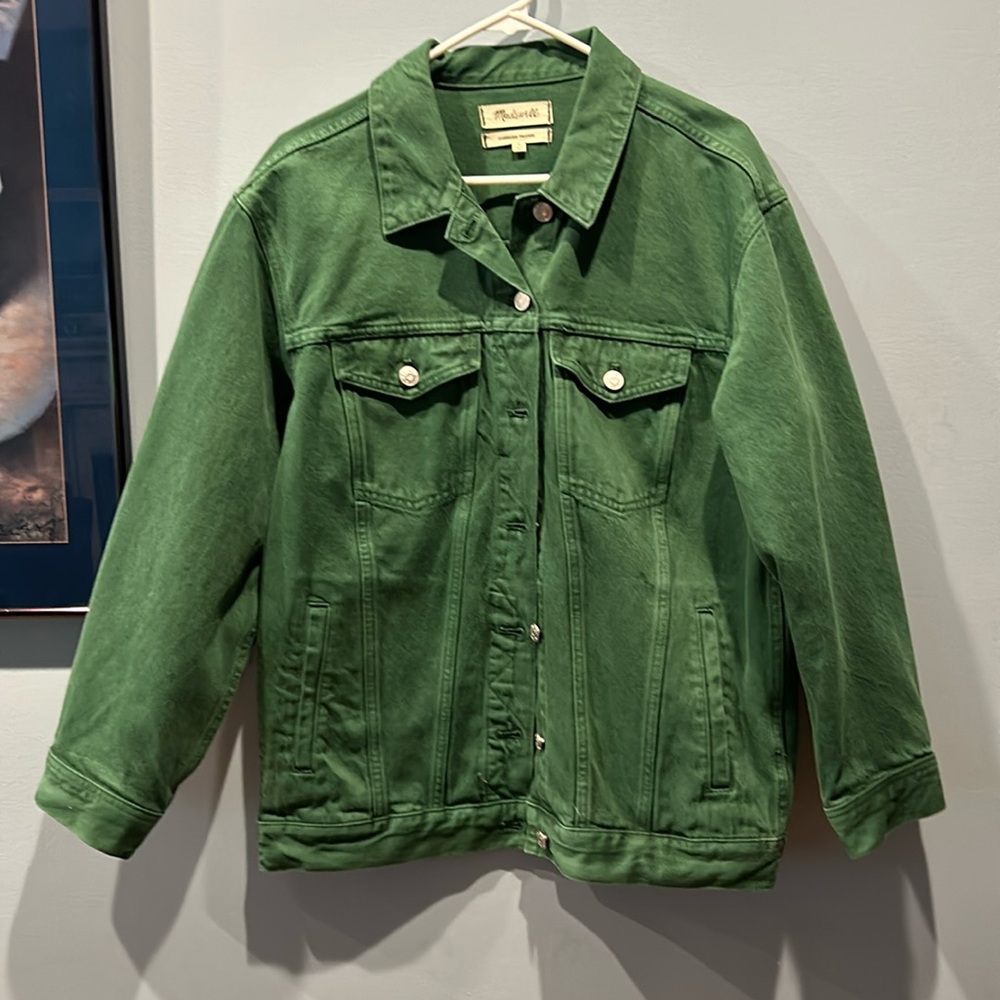 Green Madewell Oversized Trucker Jean Jacket